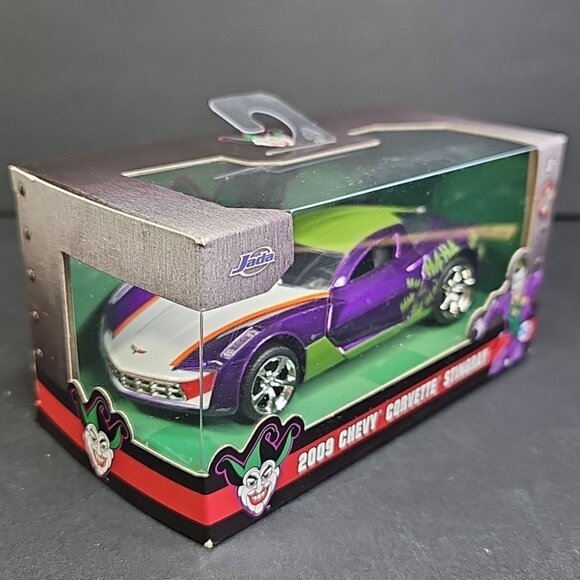 Jada 1/32 Joker 2009 Chevy Corvette Stingray Batman DC Comics Diecast CN - Picture 10 of 14